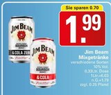 Mixgetränke Angebote von Jim Beam bei WEZ Löhne für 1,99 €