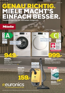 Aktueller EURONICS Prospekt "GENAU RICHTIG. MIELE MACHT'S EINFACH BESSER." Aktueller EURONICS Prospekt