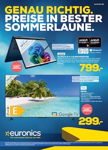 Aktueller EURONICS Prospekt "GENAU RICHTIG. PREISE IN BESTER SOMMERLAUNE." Aktueller EURONICS Prospekt