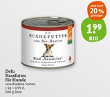 Nassfutter für Hunde Angebote von Defu bei tegut Germering für 1,99 €