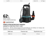 POMPE D'ÉVACUATION EAUX CHARGÉES en promo chez E.Leclerc Asnières-sur-Seine à 62,90 €