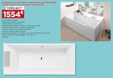 Baignoire squaro edge 12 rectangulaire encastrée stone white 170x75cm dans le catalogue Gedimat