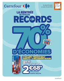 Catalogue Supermarchés Carrefour en cours à Vendôme et alentours, La rentrée de tous les records, 69 pages, 30/07/2024 - 26/08/2024