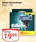 Mach3 Klingen Angebote von Gillette bei GLOBUS Zwickau für 19,99 €