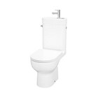 Pack wc a poser avec lave main CALICIA sans bride et vortex sortie horizontale - Dim : h.88,5 x l.37 x p.63,5 cm en promo chez Brico Dépôt Épinal à 249,00 €
