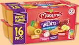 COMPOTES DE FRUITS INÉDITS POMME POIRE KIWI JAUNE, POMME FRAMBOISE LITCHI, POMME PÊCHE PASSION, POMME BANANE GRENADE - Materne en promo chez Netto COMPOTES DE FRUITS INÉDITS POMME POIRE KIWI JAUNE, POMME FRAMBOISE LITCHI, POMME PÊCHE PASSION, POMME BANANE GRENADE - Materne dans le catalogue Netto