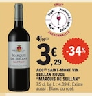 AOC Saint-Mont Vin Seillan rouge - MARQUIS DE SEILLAN dans le catalogue E.Leclerc