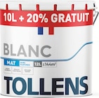 Peinture(d) blanche murs et plafond - TOLLENS en promo chez Castorama Taverny à 59,90 €