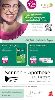 Aktueller mea - meine apotheke Prospekt "Unsere August-Angebote" Seite 1 von 4 Seiten für Völklingen