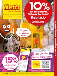 Netto Marken-Discount Prospekt für Taucha mit 2 Seiten Netto Marken-Discount Prospekt für Taucha: "10% auf das gesamte Mehrweg-Sortiment", 2 Seiten, 01.06.2026 - 06.06.2026