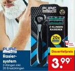 Rasier-System Angebote von PURE BASIC MEN bei Netto Marken-Discount Kassel für 3,99 €