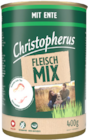 Fleischmix Hundenahrung Mit Ente von Christopherus für 1,29 € bei budni im Angebot Fleischmix Hundenahrung Mit Ente von Christopherus im aktuellen budni Prospekt
