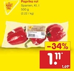 Aktuelle Paprika Angebote bei Netto Marken-Discount in Moers Aktuelles Paprika rot Angebot bei Netto Marken-Discount in Moers ab 1,11 €