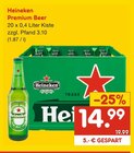Aktuelle Heineken Angebote bei Netto Marken-Discount in Saarbrücken Aktuelles Premium Beer Angebot bei Netto Marken-Discount in Saarbrücken ab 14,99 €