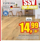 Klick-Laminat Melara Eiche rustik natur Angebote von ESPRIMA loc bei wohnstore Westermann Rheda-Wiedenbrück für 14,99 €