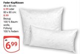 Feder-Kopfkissen im Angebot bei GLOBUS in Kaiserslautern Feder-Kopfkissen Angebote bei GLOBUS Kaiserslautern für 6,99 €