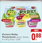 Robby Monsterbacke Erdbeere oder Banane oder Himbeere Angebote von Ehrmann bei EDEKA Leonberg für 0,88 €