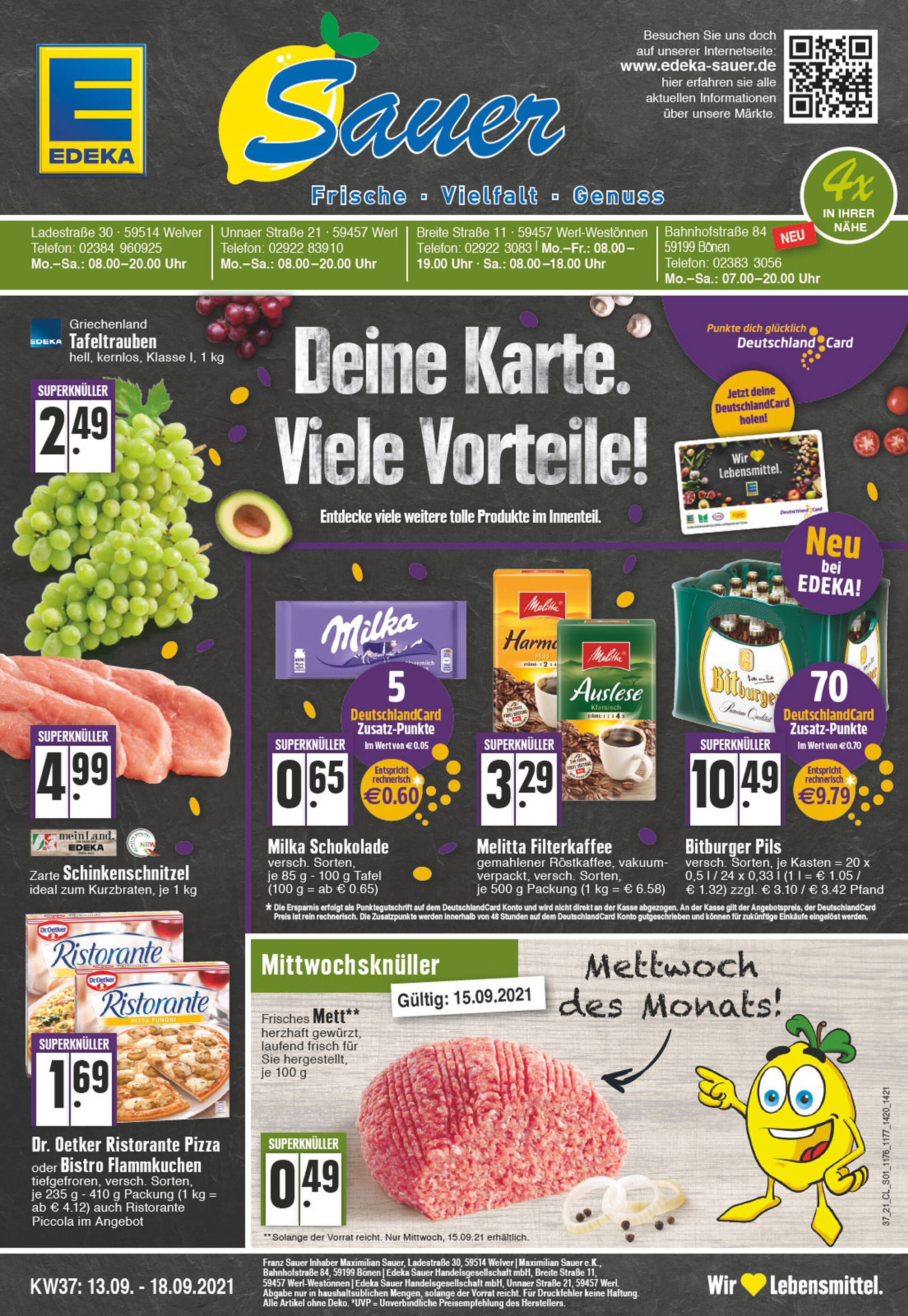 EDEKA Prospekt für Werl mit 32 Seiten EDEKA Prospekt für Werl: "Aktuelle Angebote", 32 Seiten, 13.09.2021 - 18.09.2021