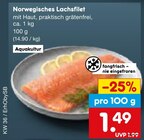 Norwegisches Lachsfilet Angebote bei Netto Marken-Discount Rottenburg für 1,49 €