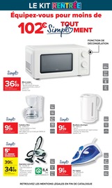 Promos Micro-Ondes dans le catalogue "L'ÉTÉ À LA PLAGE, LA RENTRÉE À LA PAGE." de Carrefour Micro-Ondes en promo dans le catalogue Carrefour à la page 70