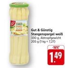 Stangenspargel weiß im Angebot bei EDEKA in Kaiserslautern Stangenspargel weiß Angebote von Gut & Günstig bei EDEKA Kaiserslautern für 1,49 €