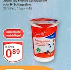 Frische Schlagsahne Angebote von Jeden Tag bei GLOBUS Völklingen für 0,89 €