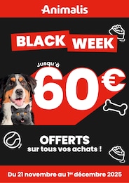 Prospectus Animalis à Sainte-Geneviève-des-Bois "BLACK WEEK", 1 page, 21/11/2025 - 01/12/2025