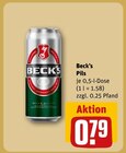 Pils im Angebot bei REWE in Bad Lippspringe Pils Angebote von Beck's bei REWE Bad Lippspringe für 0,79 €