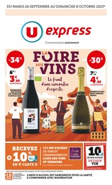 Catalogue U Express avec 32 pages de promos Prospectus U Express, "La foire aux vins", pages, 26/09/2023 - 08/10/2023