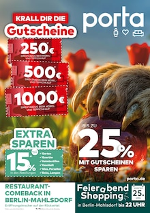 porta Möbel Prospekt KRALL DIR DIE GUTSCHEINE mit 4 Seiten