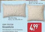 Kissenhülle von HOME CREATION für 4,99 € bei ALDI Nord im Angebot Kissenhülle von HOME CREATION im aktuellen ALDI Nord Prospekt