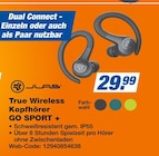 expert TeVi Ergolding - True Wireless Kopfhörer GO SPORT + Angebot im Prospekt True Wireless Kopfhörer GO SPORT + bei expert TeVi im Ergolding Prospekt für 29,99 €