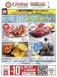 Catalogue Casino Supermarchés à Colombes, avec 76 pages Prospectus Casino Supermarchés à Colombes, "Votre été au zénith !", 76 pages, 27/06/2022 - 10/07/2022