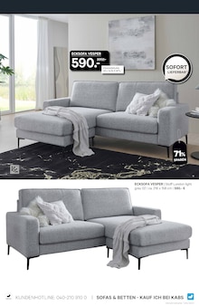 Couch im Kabs Prospekt "AKTUELLE ANGEBOTE" mit 52 Seiten (Leipzig)