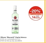 Rhum Carta blancaCarta blanca - Bacardi en promo chez Monoprix Aubervilliers à 14,80 €