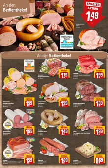 Wurst im REWE Prospekt "Dein Markt" mit 36 Seiten (Fürth)