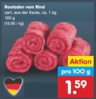 Rouladen vom Rind bei Netto Marken-Discount im Schlotheim Prospekt für 1,59 €