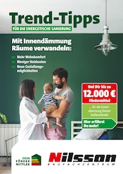 Nilsson Baufachzentrum Baumärkte Prospekt der aktuellen Woche mit 10 Seiten, gültig von 17.10.2025 bis 26.10.2025, in Bad Iburg und Umgebung Aktueller Nilsson Baufachzentrum Baumärkte Prospekt in Bad Iburg und Umgebung, "Trend-Tipps für die energetische Sanierung" mit 10 Seiten, 17.10.2025 - 26.10.2025