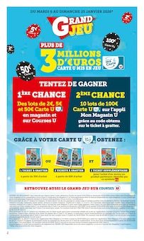 Catalogue Hyper U de la semaine "QUINZAINE DES PRIX ULTRA BAS" avec 72 pages, valide du 06/01/2026 au 18/01/2026 pour Baralle et alentours Prospectus Hyper U de la semaine "QUINZAINE DES PRIX ULTRA BAS" avec 72 pages, valide du 06/01/2026 au 18/01/2026 pour Baralle et alentours