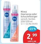 Haarspray Volume & Hold von Nivea für 2,99 € bei budni im Angebot Haarspray Volume & Hold von Nivea im aktuellen budni Prospekt