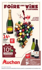 Promos Champagne dans le catalogue "FOIRE AUX VINS D'AUTOMNE" de Auchan Hypermarché Champagne en promo dans le catalogue Auchan Hypermarché à la page 1