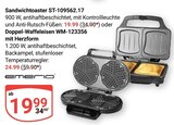 Sandwichtoaster ST-109562.17 Angebote von Emerio bei GLOBUS Kaiserslautern für 19,99 €