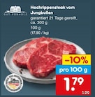 Hochrippensteak vom Jungbullen im Angebot bei Netto Marken-Discount in Solingen Hochrippensteak vom Jungbullen Angebote von Gut Ponholz bei Netto Marken-Discount Solingen für 1,79 €