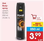 Body-spray im Angebot bei Netto Marken-Discount in Unna Body-spray Angebote von Axe bei Netto Marken-Discount Unna für 3,99 €
