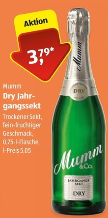 Dry Jahrgangssekt bei ALDI SÜD in Grevenbroich Dry Jahrgangssekt im Angebot bei ALDI SÜD Grevenbroich für 3,79 €