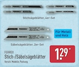 Stichsägeblätter von Ferrex für 1,29 € bei ALDI Nord im Angebot Stichsägeblätter von Ferrex im aktuellen ALDI Nord Prospekt