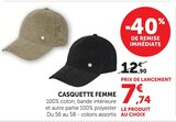 Casquette femme - U Collection - Hyper U à Alès Casquette femme - U Collection en promo chez Hyper U Alès à 7,74 €