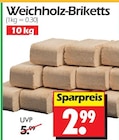 Weichholz-Briketts bei Wreesmann im Mittweida Prospekt für 2,99 €