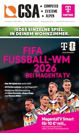 Fernseher im CSA Computer Prospekt in Geldern Aktueller CSA Computer Prospekt mit Fernseher, "FIFA FUSSBALL-WM 2026 BEI MAGENTA TV", Seite 1