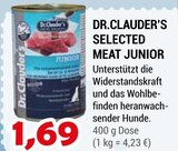 SELECTED MEAT JUNIOR Angebote von DR.CLAUDER’S bei Zookauf Hagen für 1,69 €